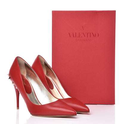 Valentino Garavani Nappa Rockstud Jaw Stud 100mm Pumps 39 Rosso Valentino 9 of 9