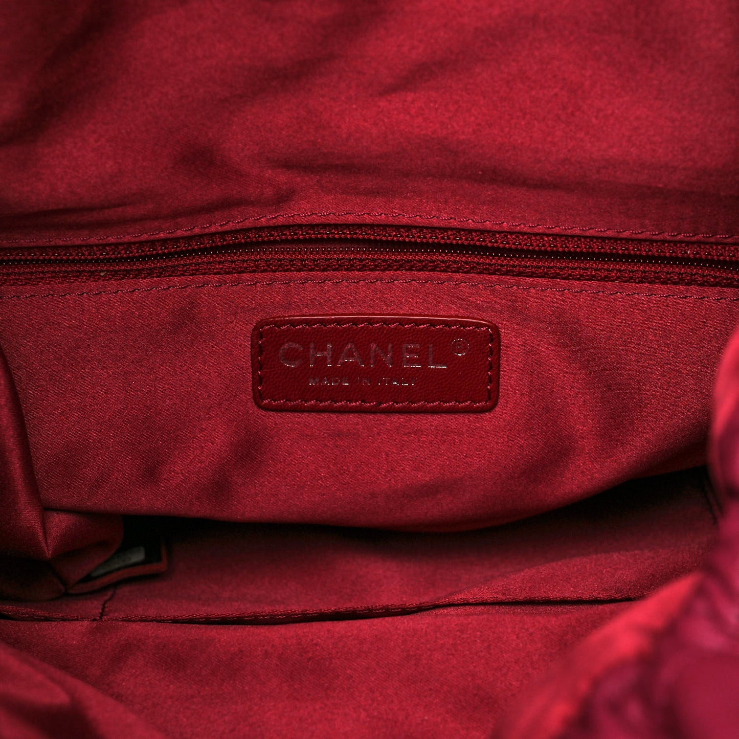 Lambskin Quilted Jumbo Grocery By Chanel Drawstring Shopping Bag Dark Pink