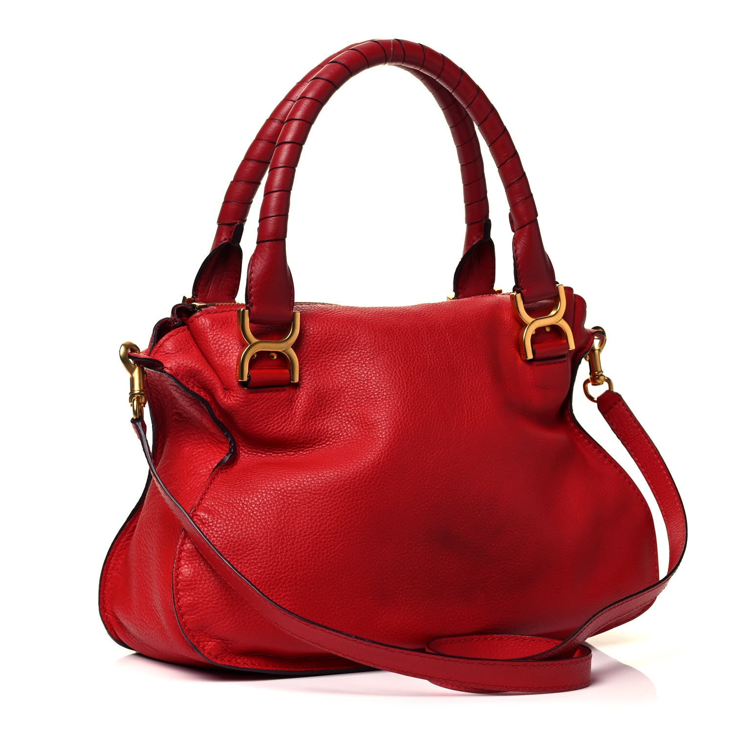Chloe Calfskin Medium Marcie Satchel Red 3 of 9