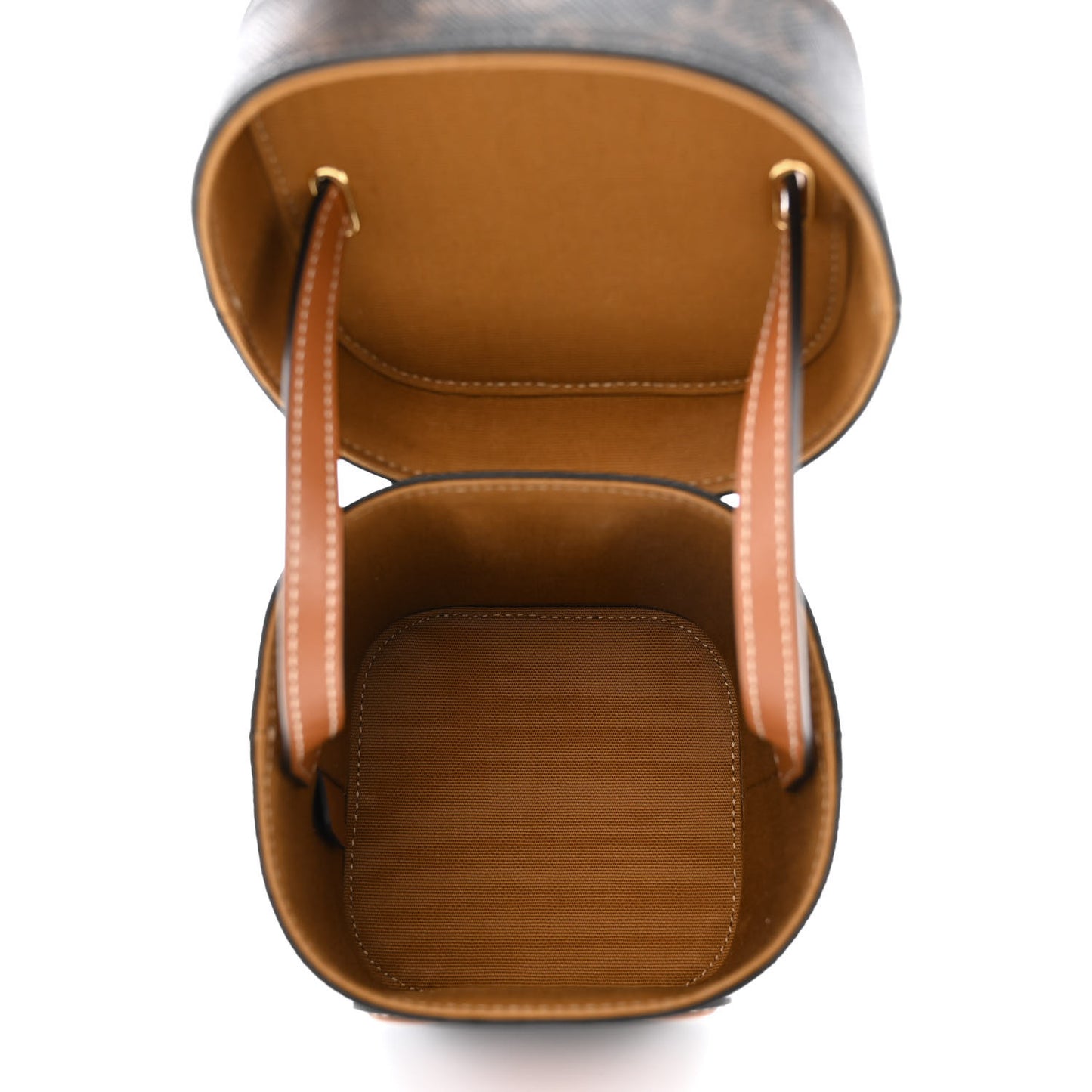 Triomphe Canvas Calfskin Small Cuir Triomphe Box Tan