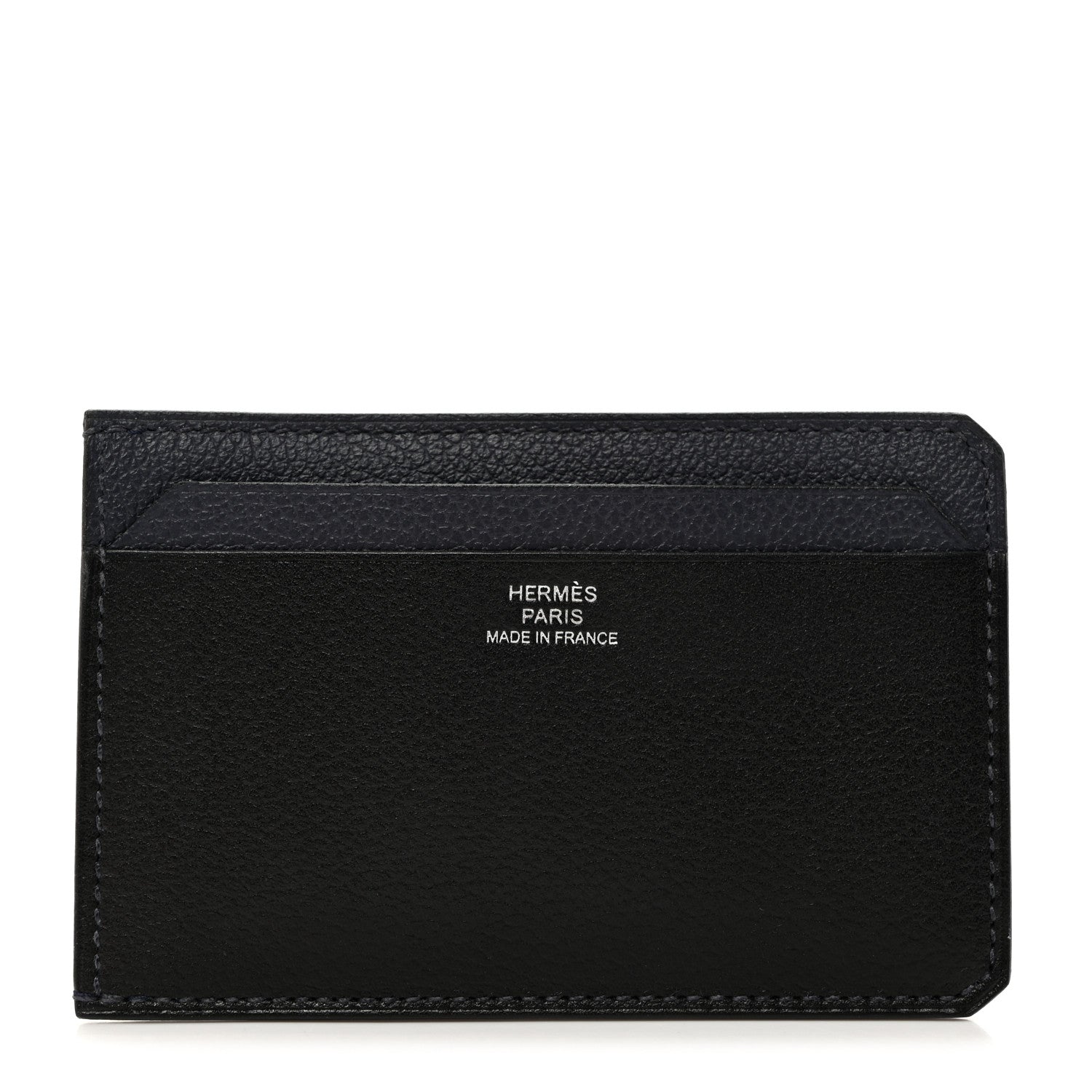 Hermes Evercolor Colorblock City 4CC Card Holder Bleu Nuit Rouge Sellier Black 1 of 8