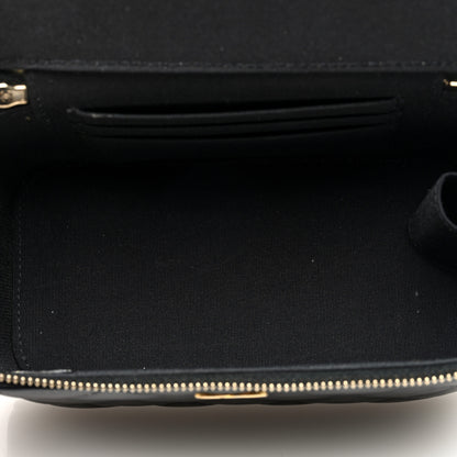Chanel Lambskin Quilted Small Top Handle Vanity Case With Chain Black 5 of 12