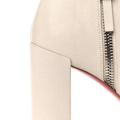 Christian Louboutin Calfskin Ziptotal 85 Ankle Boots 36.5 White 11 of 13