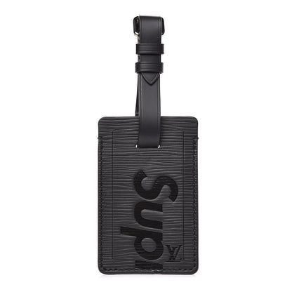 Louis Vuitton X SUPREME Epi Luggage Tag Black 1 of 2