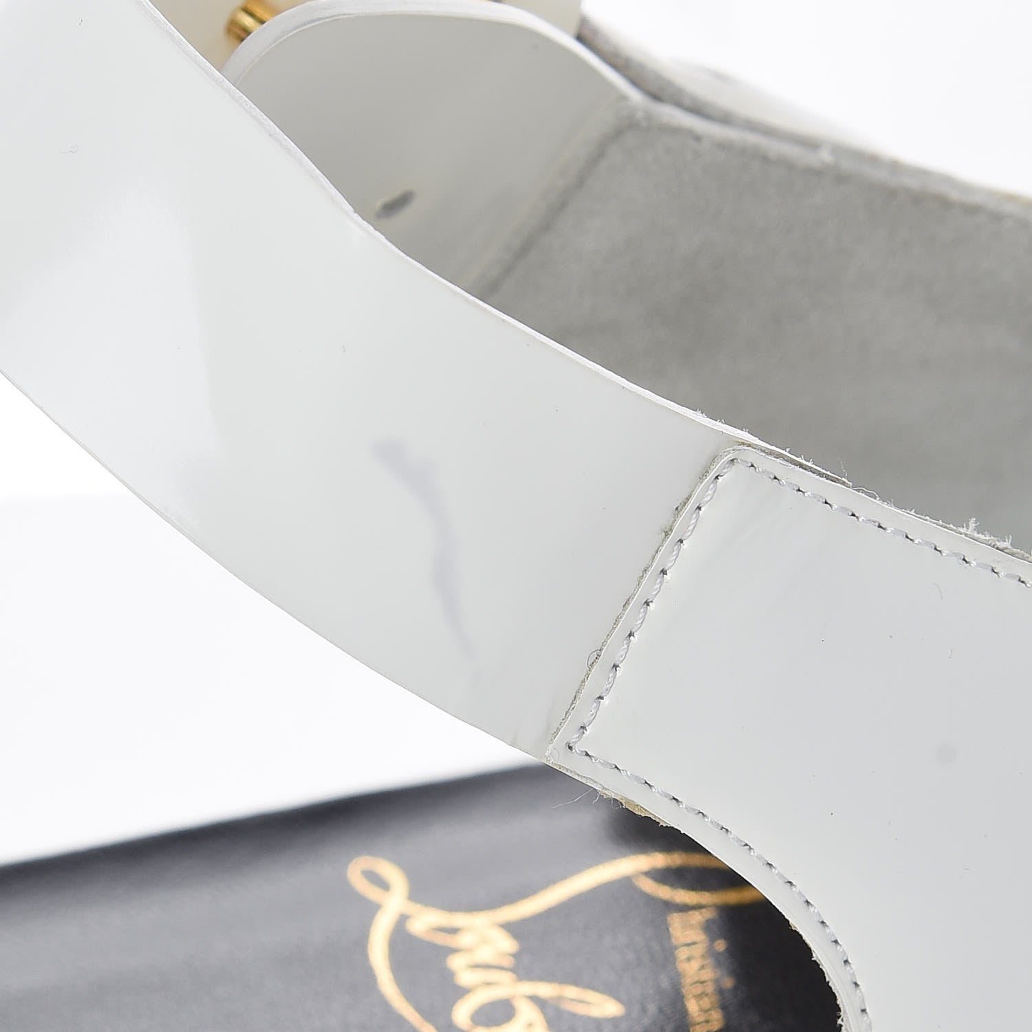 Christian Louboutin Jazz Calf Scubaflat Flat Sandals 39 White 9 of 10
