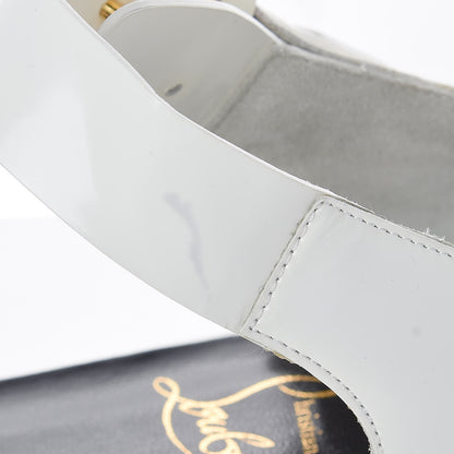 Christian Louboutin Jazz Calf Scubaflat Flat Sandals 39 White 9 of 10