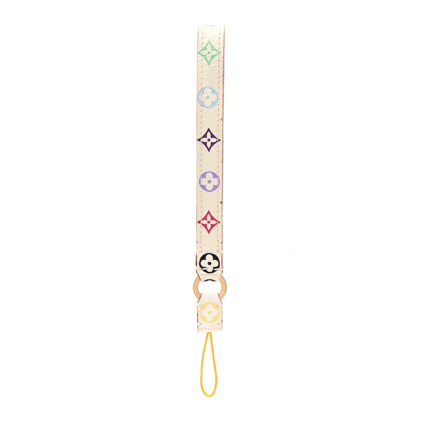 Monogram Multicolor Phone Strap White