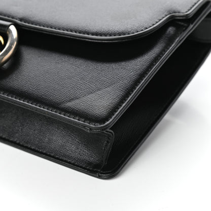 Gucci Textured Calfskin Small Torchon GG Ring Shoulder Bag Black 9 of 9