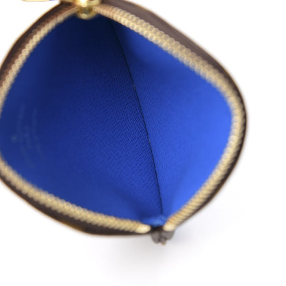 Louis Vuitton Monogram 2019 Christmas Animation Round Coin Purse Blue 4 of 7