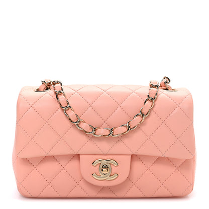 Chanel Lambskin Quilted Mini Rectangular Flap Light Pink 1 of 10