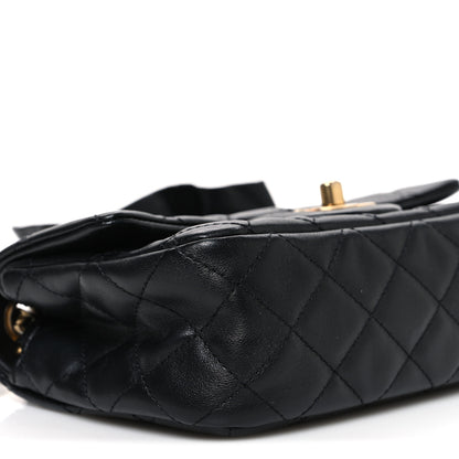 Chanel Lambskin Quilted Mini Romance Rectangular Flap Black 9 of 10