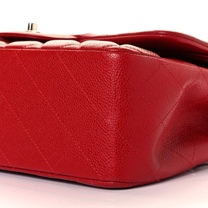 Chanel Caviar Quilted Jumbo Double Flap Red 9 of 11
