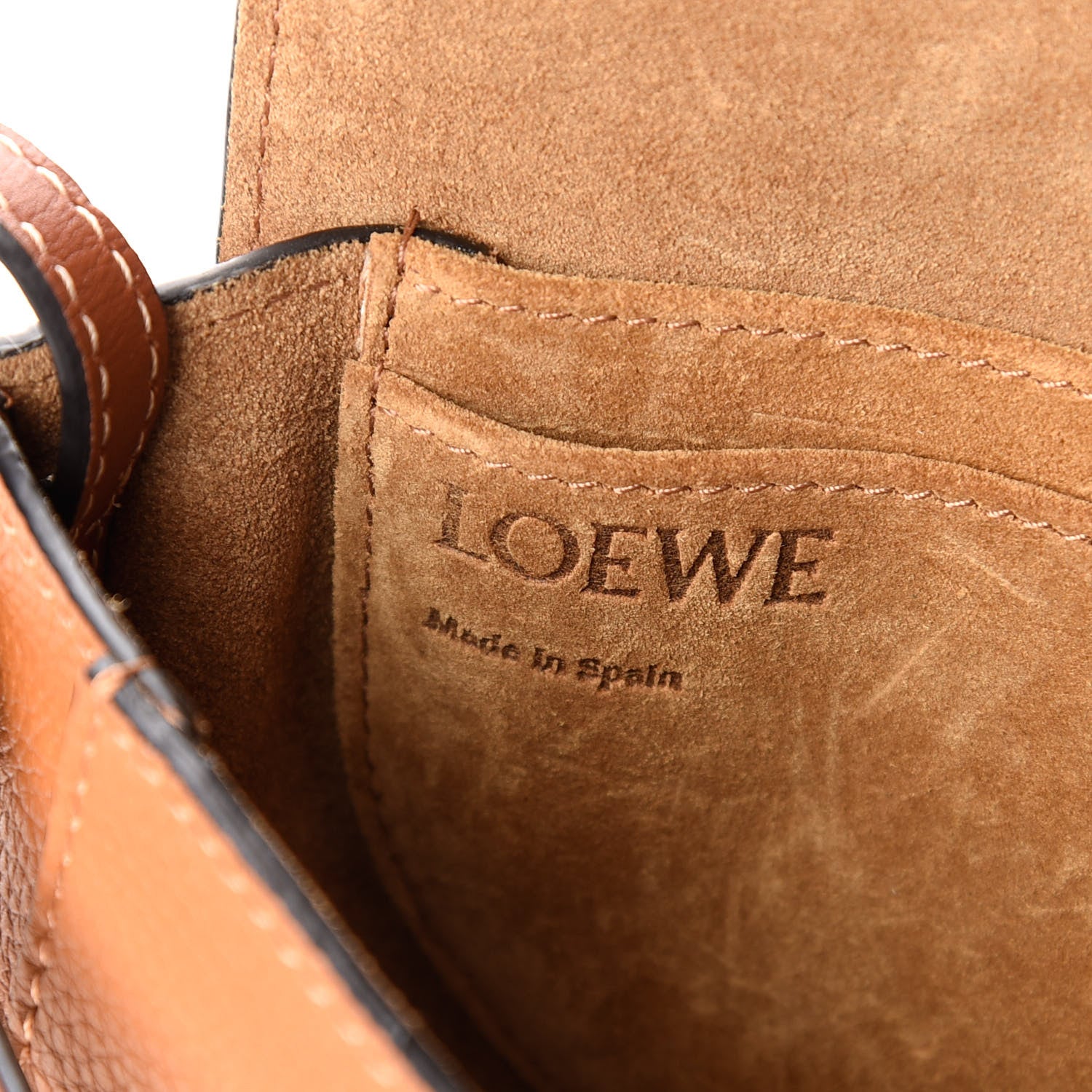 Loewe Grained Calfskin Mini Gate Crossbody Bag Caramel Pecan 6 of 8