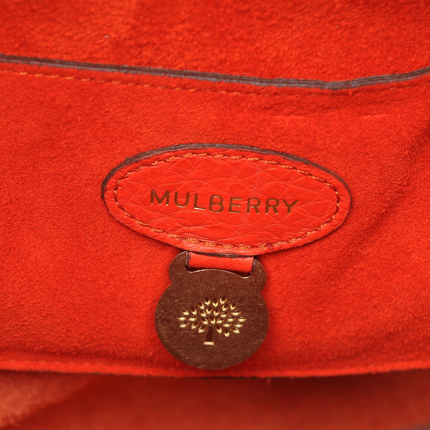 Mulberry Shiny Grain Bayswater Flame 6 of 9