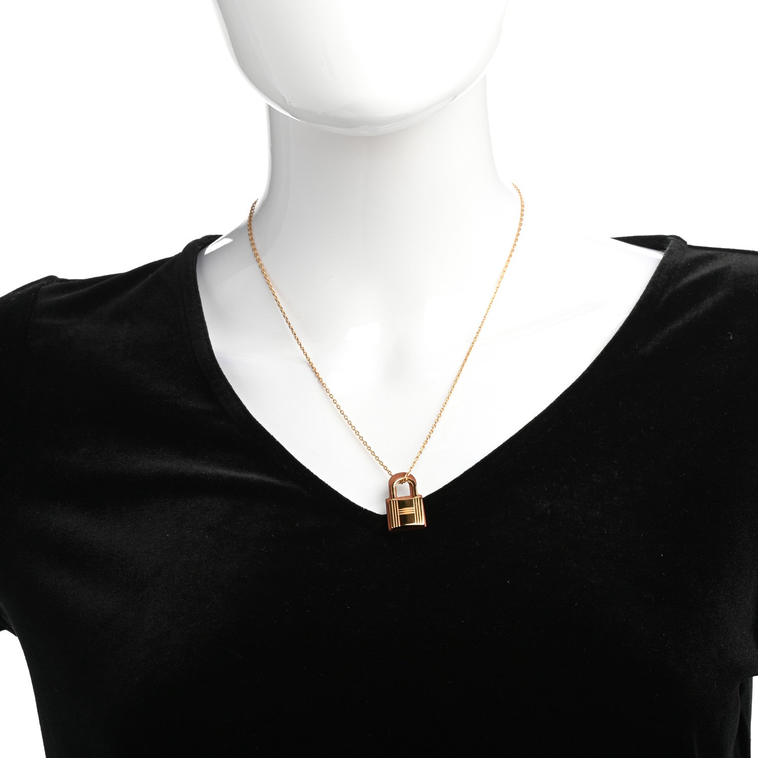 Hermes Swift Small O'Kelly Pendant Necklace Gold 2 of 6