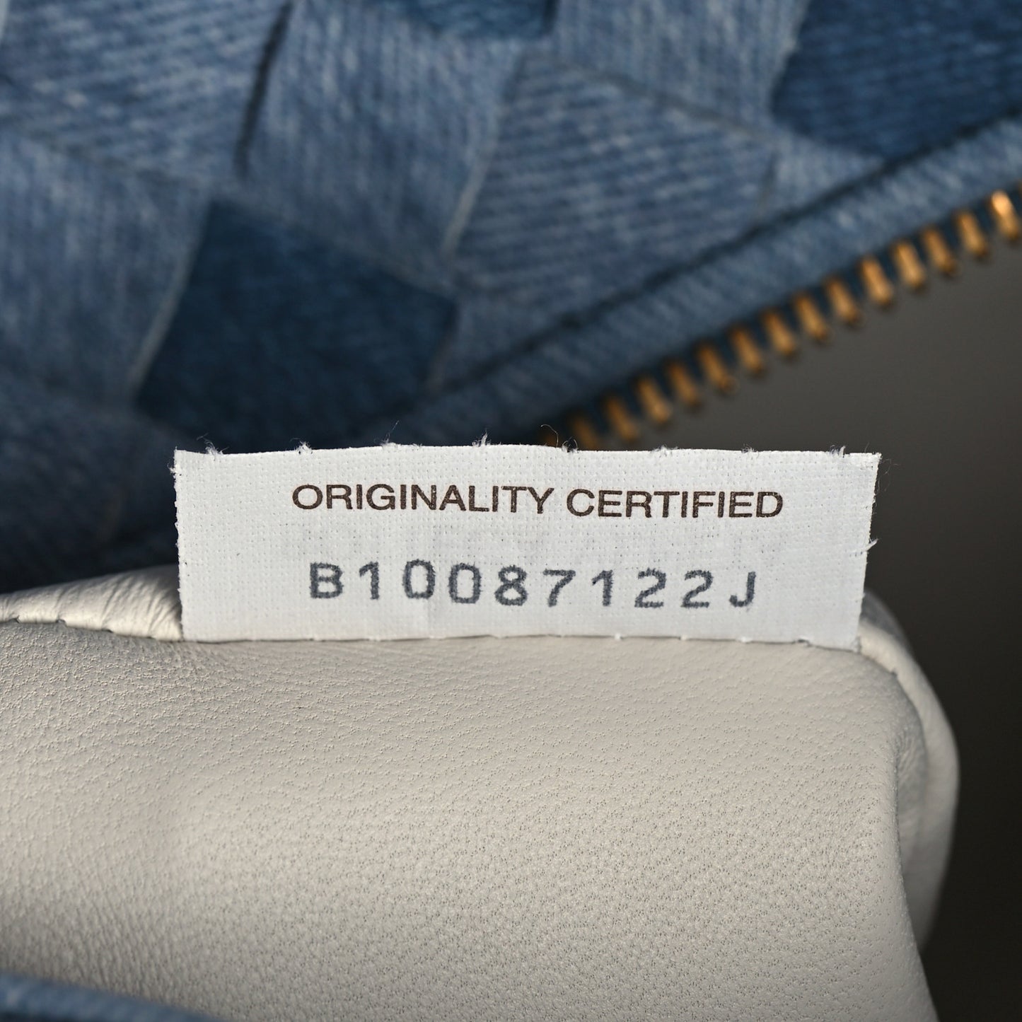 Nappa Denim Effect Intrecciato Teen Jodie Hobo Denim