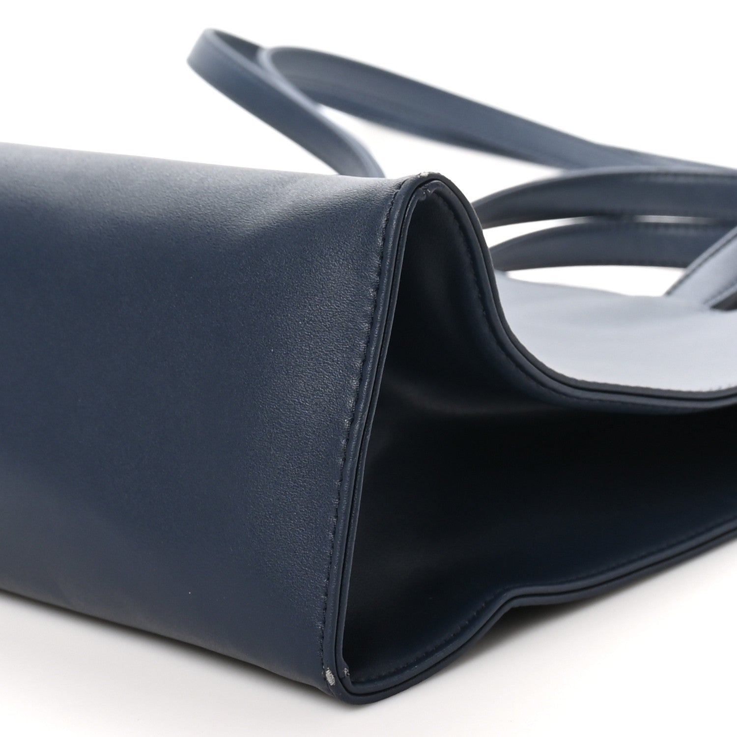 Telfar Vegan Leather Medium Shopping Bag Navy 9 of 9
