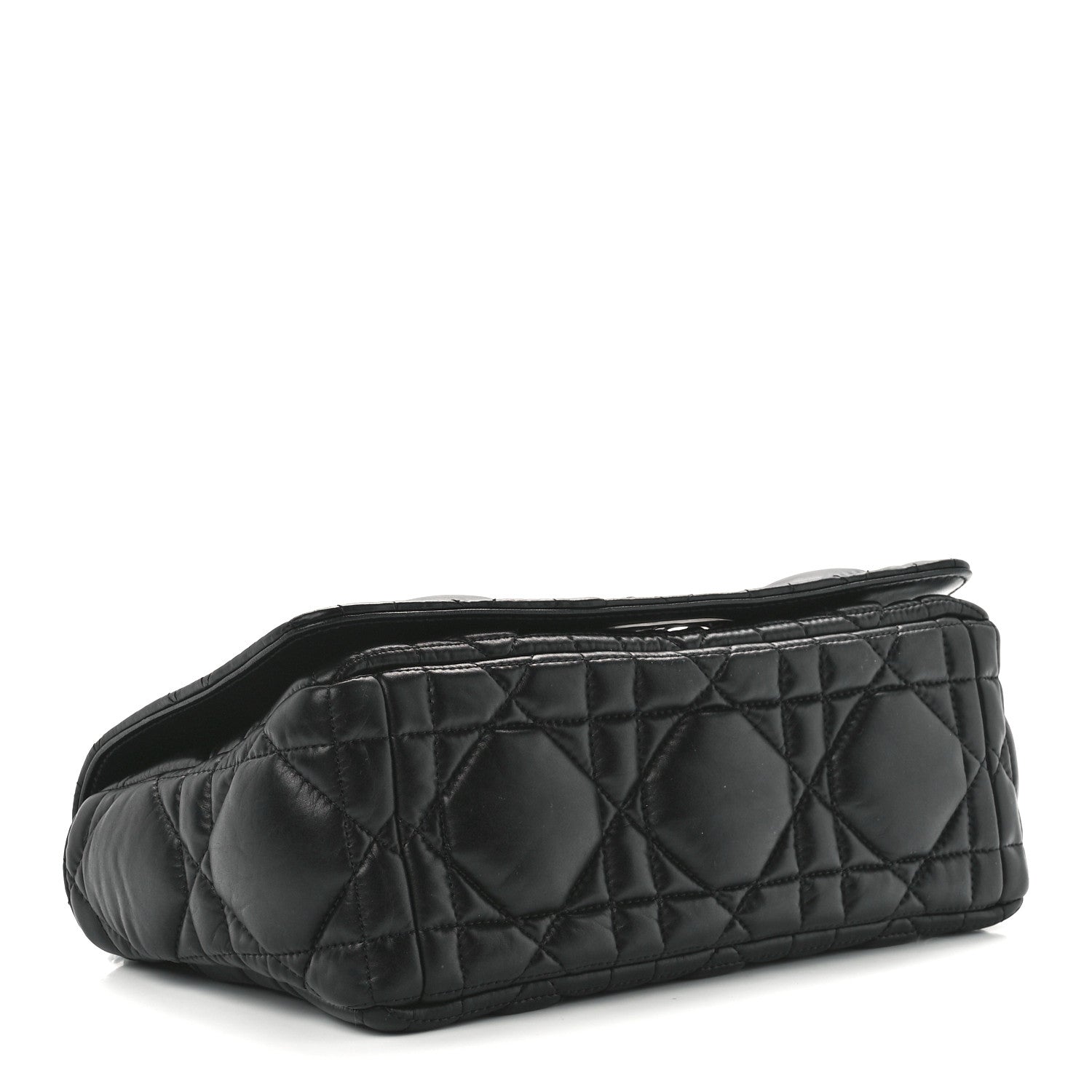 Christian Dior Lambskin Macrocannage Medium Caro Bag Black 3 of 10