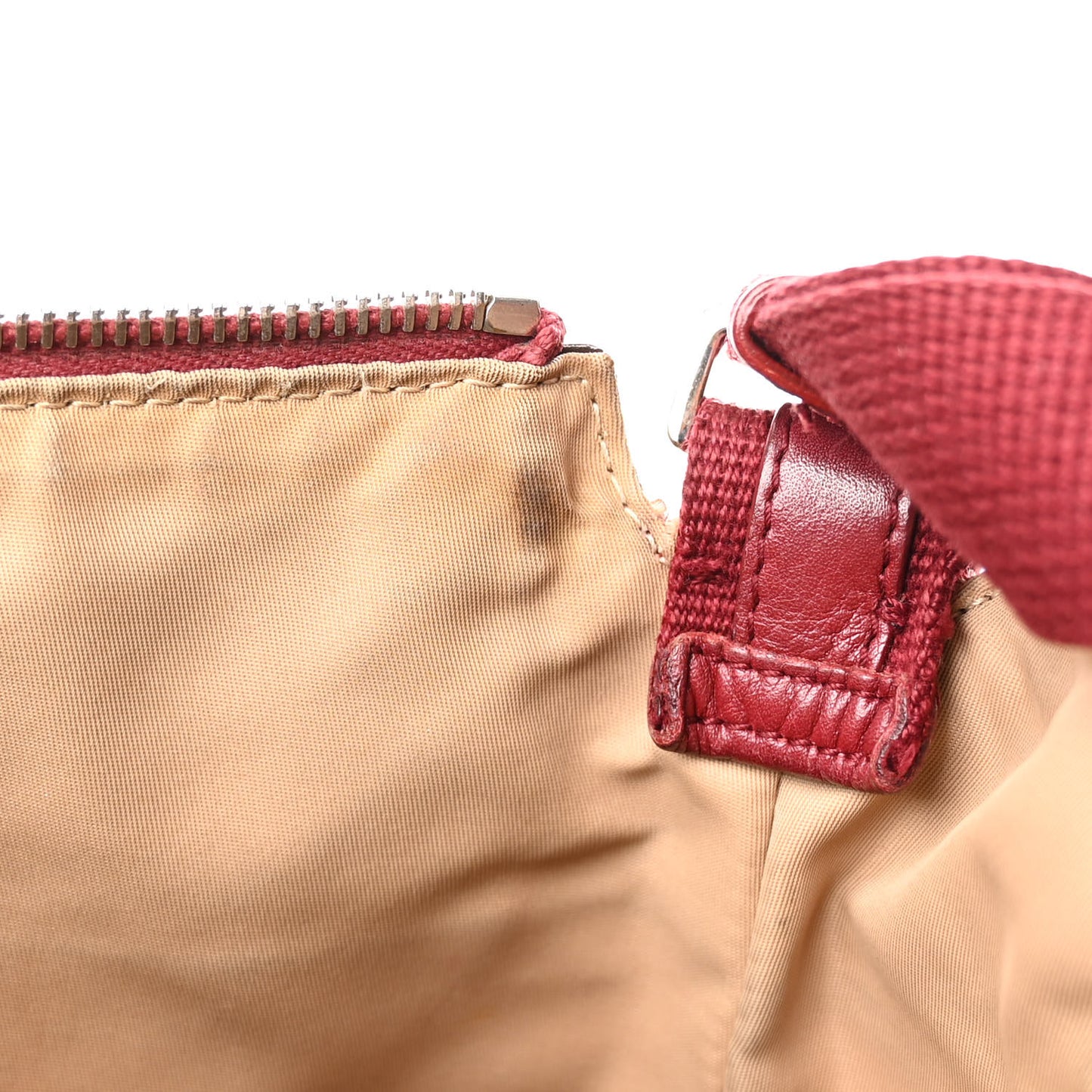 Monogram Street Chic Shoulder Bag Beige Red