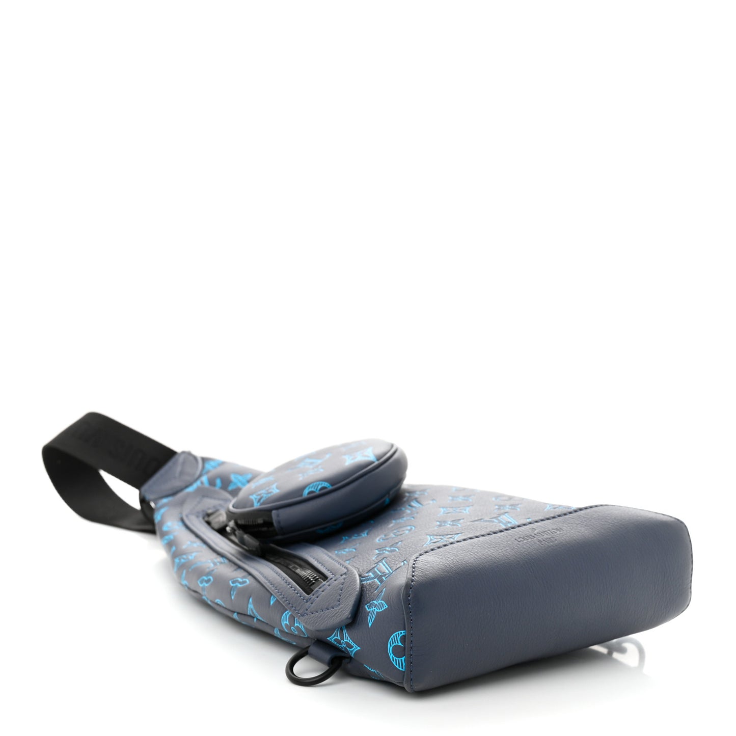 Monogram Shadow Duo Slingbag Navy River Blue