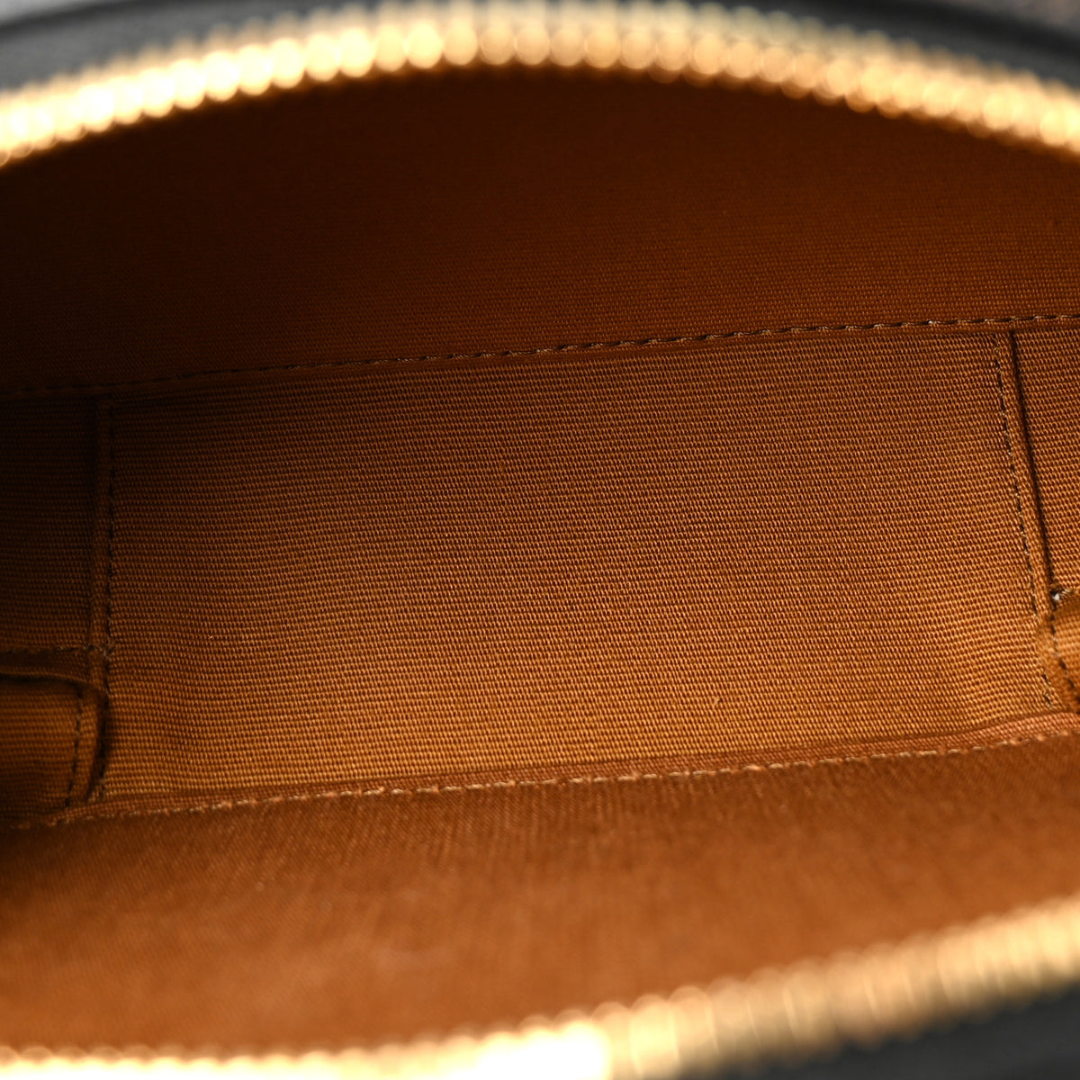 Calfskin Triomphe Canvas Half Moon Case Tan