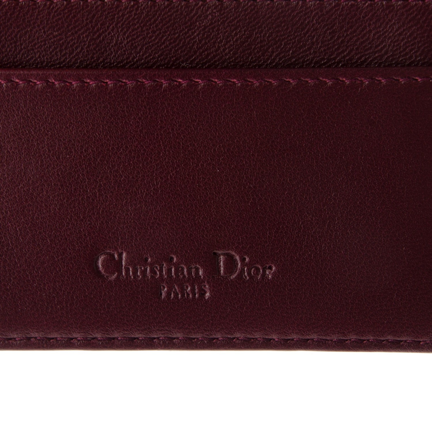 Christian Dior Lambskin Cannage Lady Dior Card Holder Burgundy 5 of 6