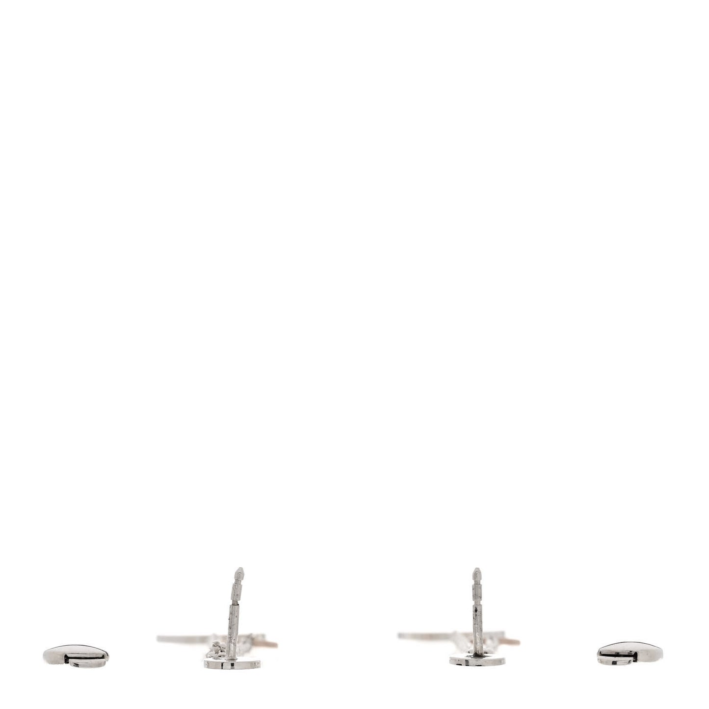 Sterling Silver 18K Rose Gold PM Ex-Libris Earrings