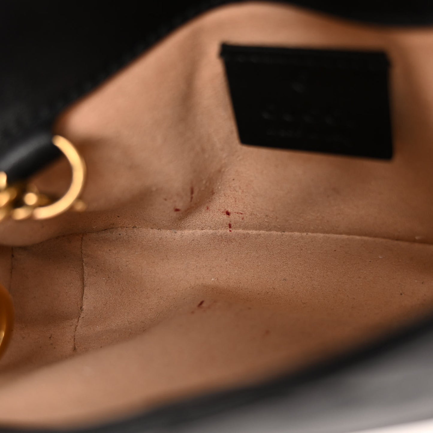 Calfskin Matelasse Super Mini GG Marmont Shoulder Bag Black