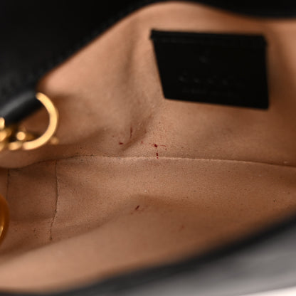 Gucci Calfskin Matelasse Super Mini GG Marmont Shoulder Bag Black 11 of 11