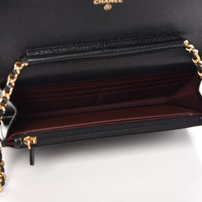 Chanel Caviar Quilted Wallet On Chain WOC Black 5 of 9