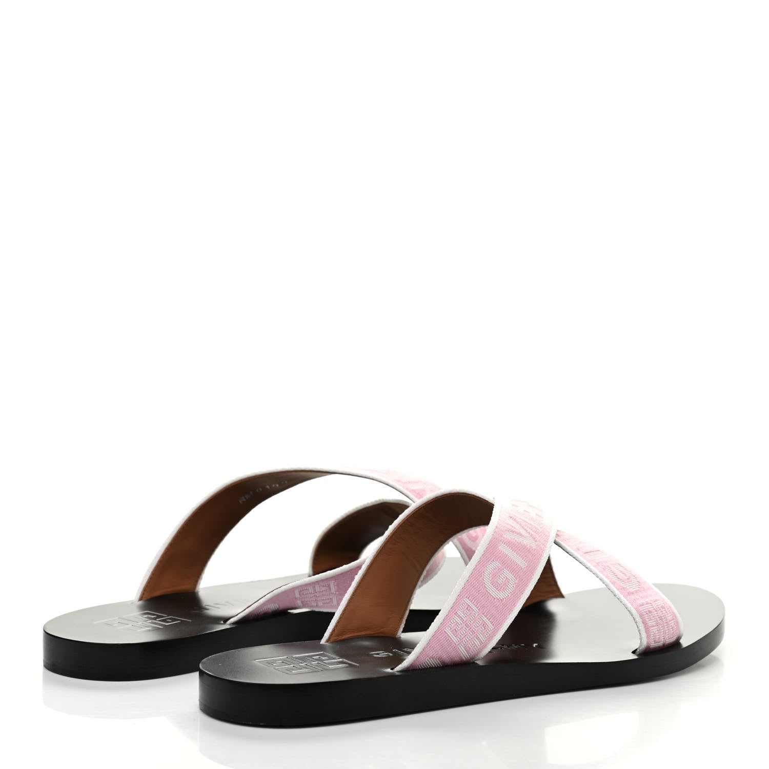 Givenchy Grosgrain Cross Logo Ankle Strap Sandals 36/35.5 Pink White 4 of 7