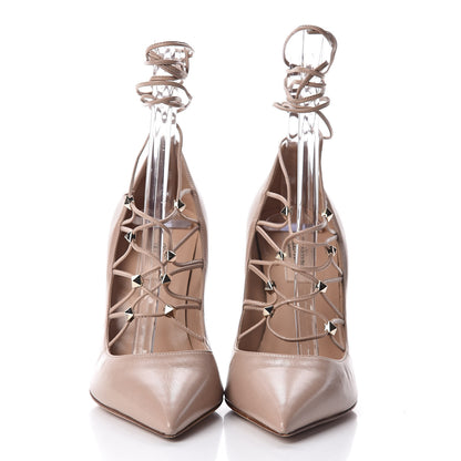 Valentino Garavani Nappa Lace Up Pumps 36.5 Beige 2 of 13