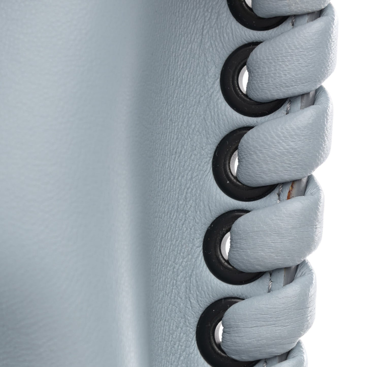 Nappa Lace Up Mini Peekaboo Iconic Satchel Azzurro Polvere