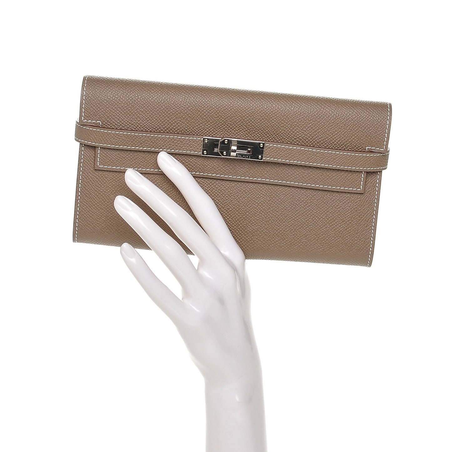 Epsom Kelly Longue Wallet Etoupe