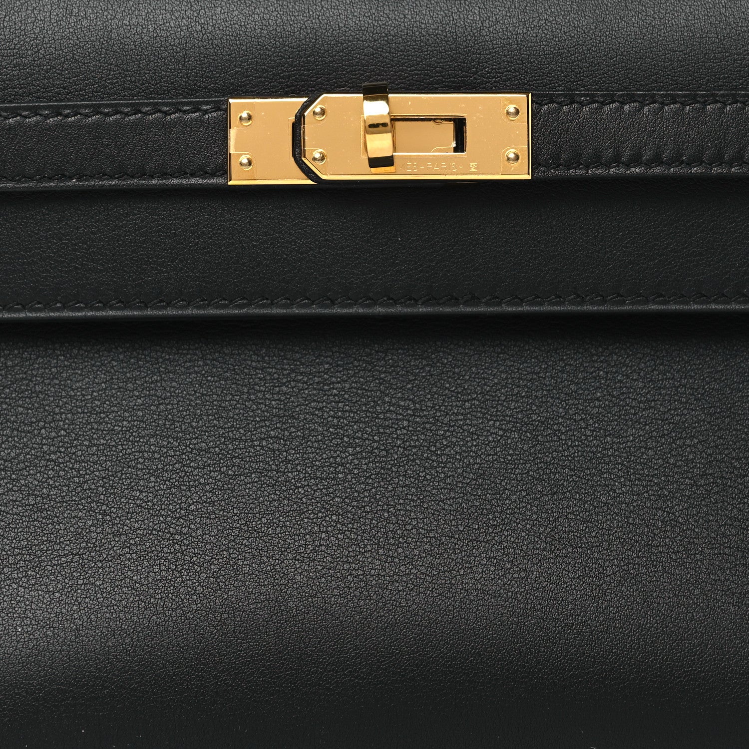 Hermes Swift Kelly Pochette Clutch Black 8 of 11