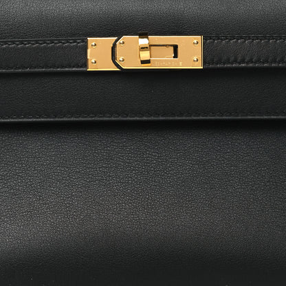 Hermes Swift Kelly Pochette Clutch Black 8 of 11