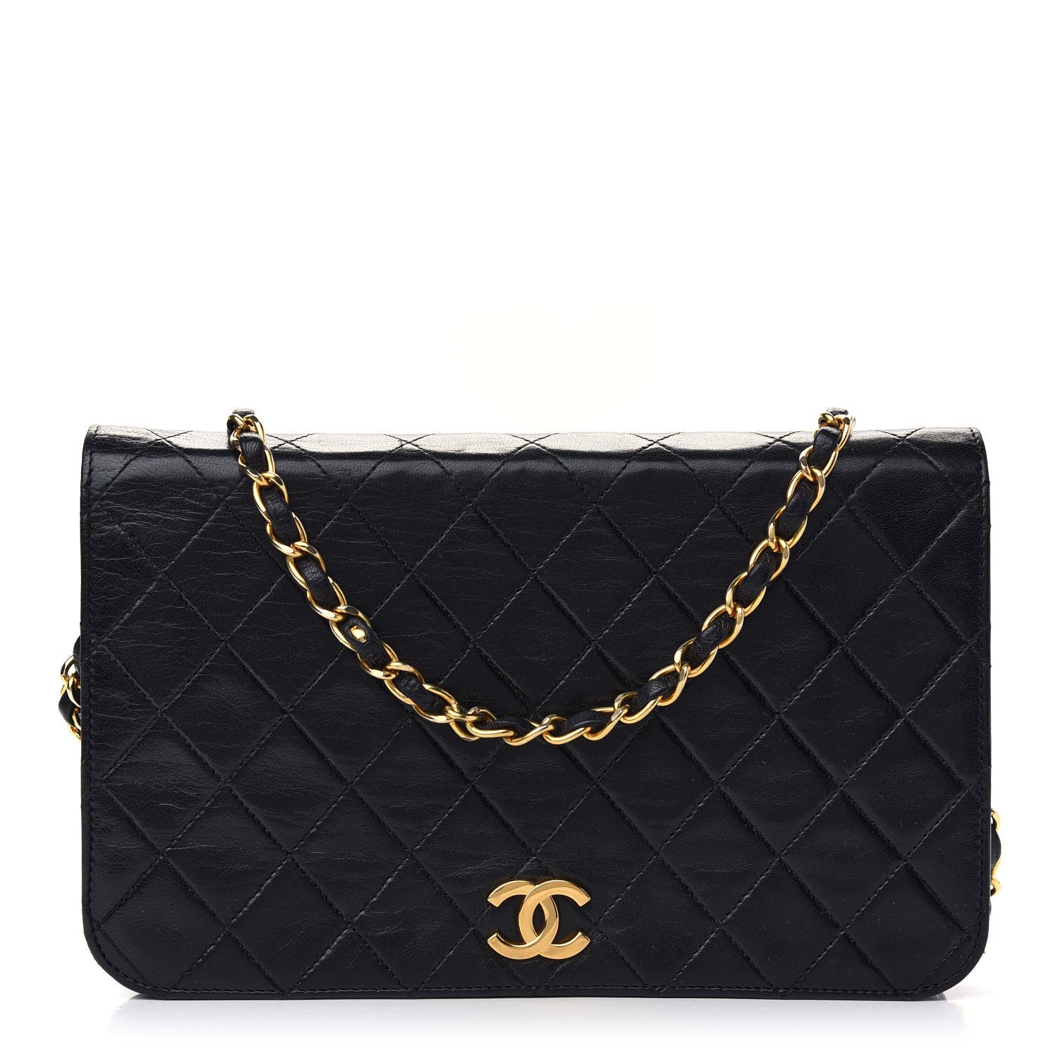 Chanel Lambskin Quilted Medium Single Flap Black 1 of 8