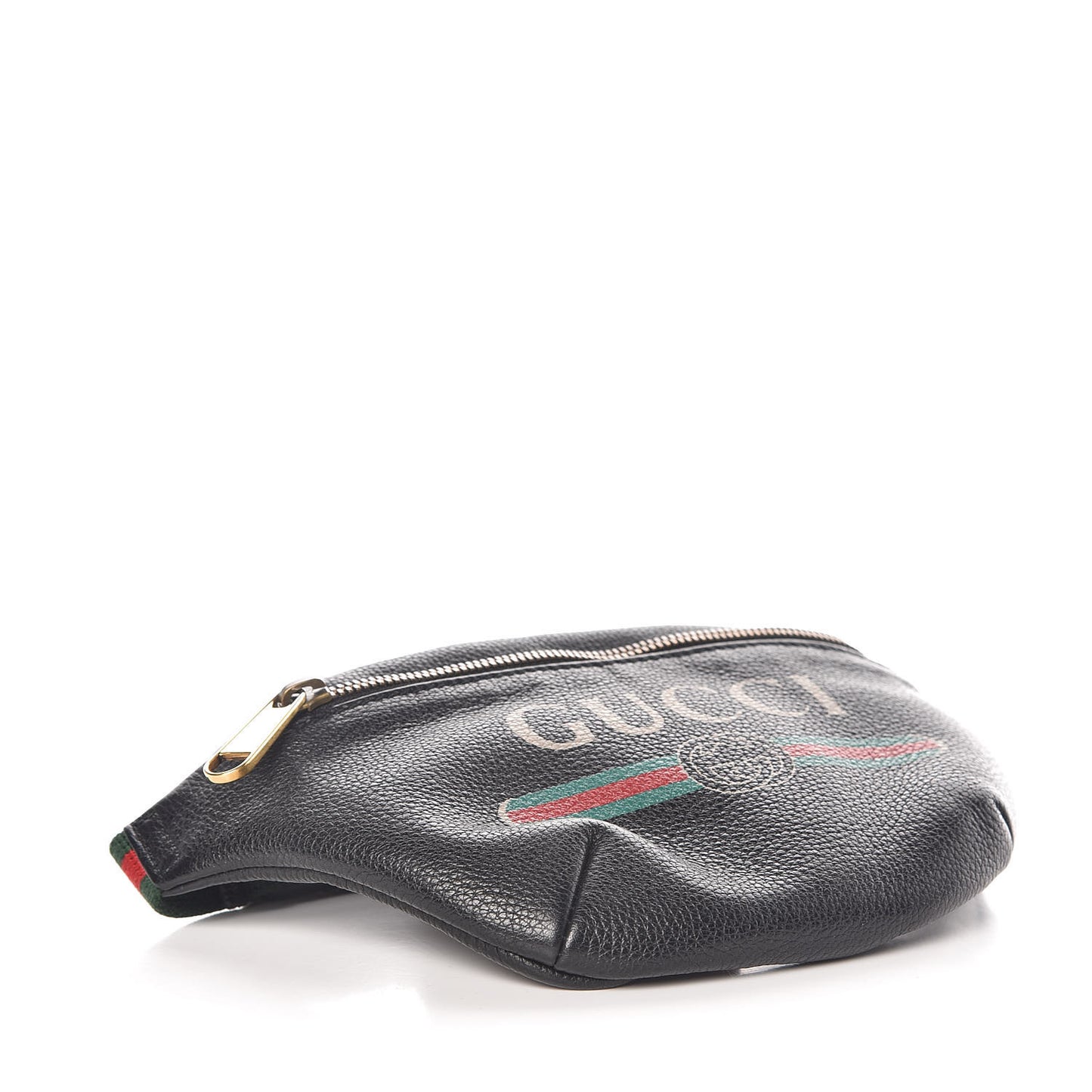 Grained Calfskin Small Logo Belt Bag Black