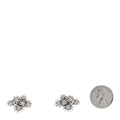 David Yurman Sterling Silver Diamond Starburst Cluster Earrings 2 of 4