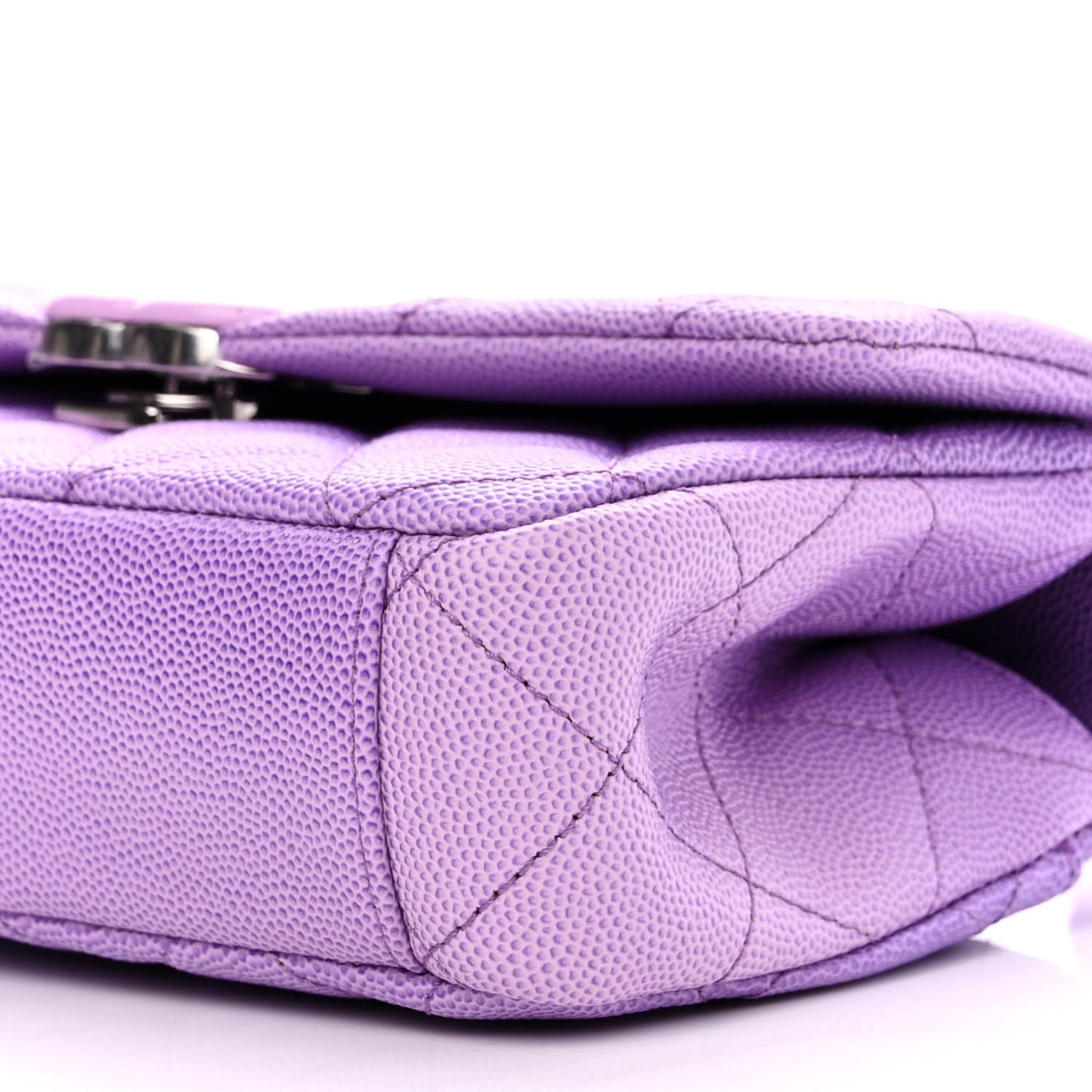 Shaded Caviar Quilted My Everything Small Flap Purple Light Purple