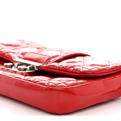 Christian Dior Patent Cannage New Lock Pouch Red 10 of 14
