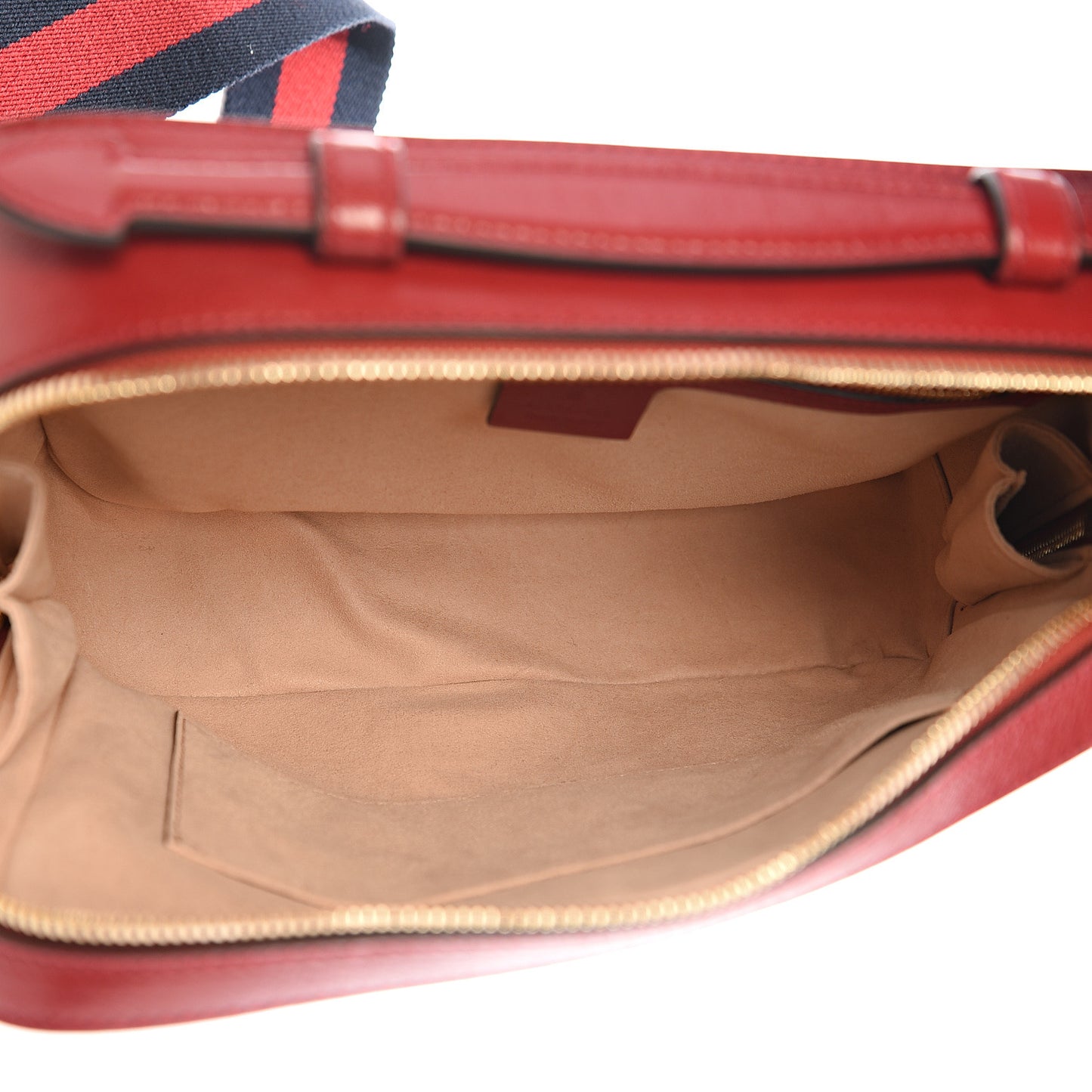 Suede Calfskin Web Small Ophidia Top Handle Shoulder Bag New Blue Romantic Cherry