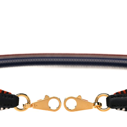 Hermes Toile Swift 25mm Sangle Cavale Shoulder Strap Terre Battue Bleu Indigo Black 3 of 5