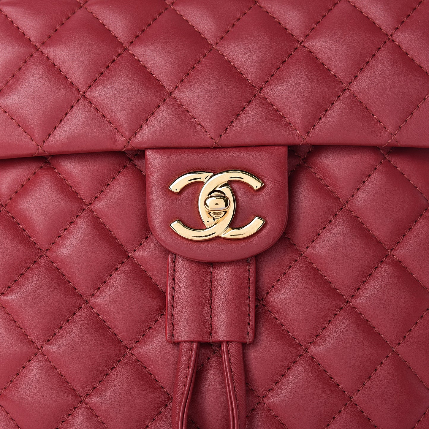 Lambskin Quilted Small Urban Spirit Backpack Red