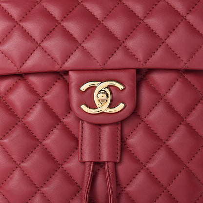 Chanel Lambskin Quilted Small Urban Spirit Backpack Red 8 of 11