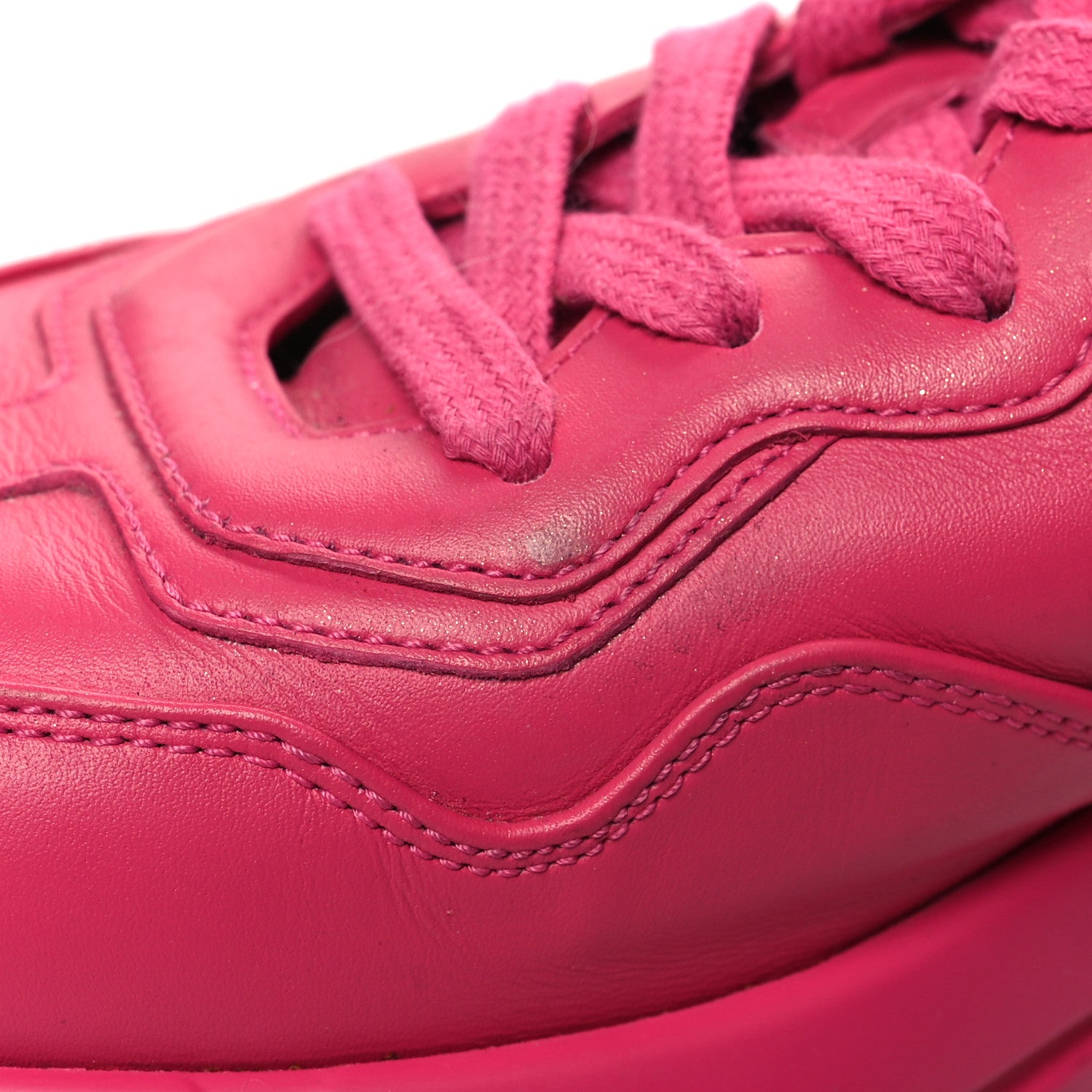 Gucci Calfskin Logo Womens Rhyton Sneakers 38.5 Box Pink 10 of 10