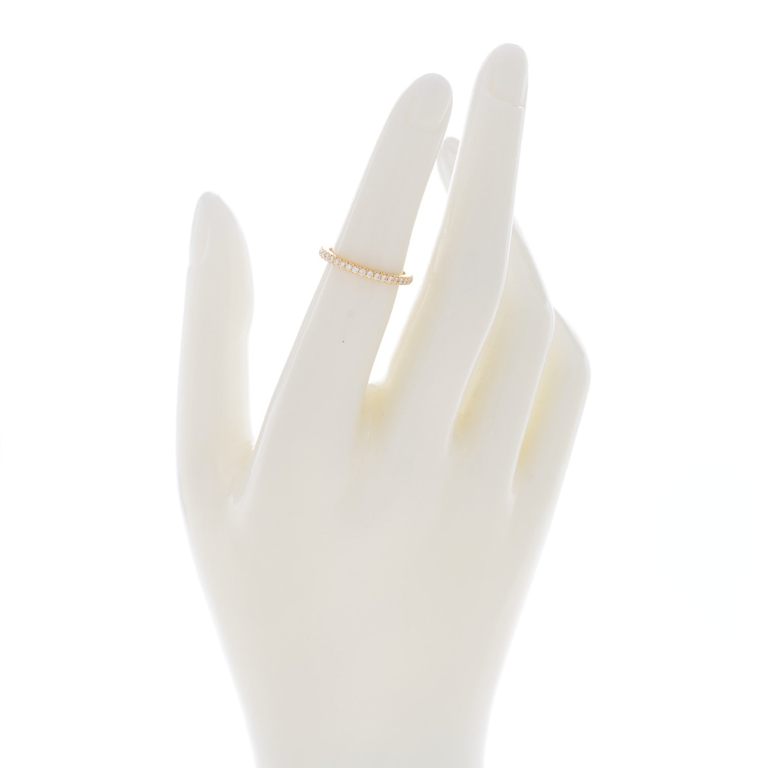 Tiffany 18K Yellow Gold Diamond .31ctw Soleste Full Eternity Band Ring 49 5 2 of 4