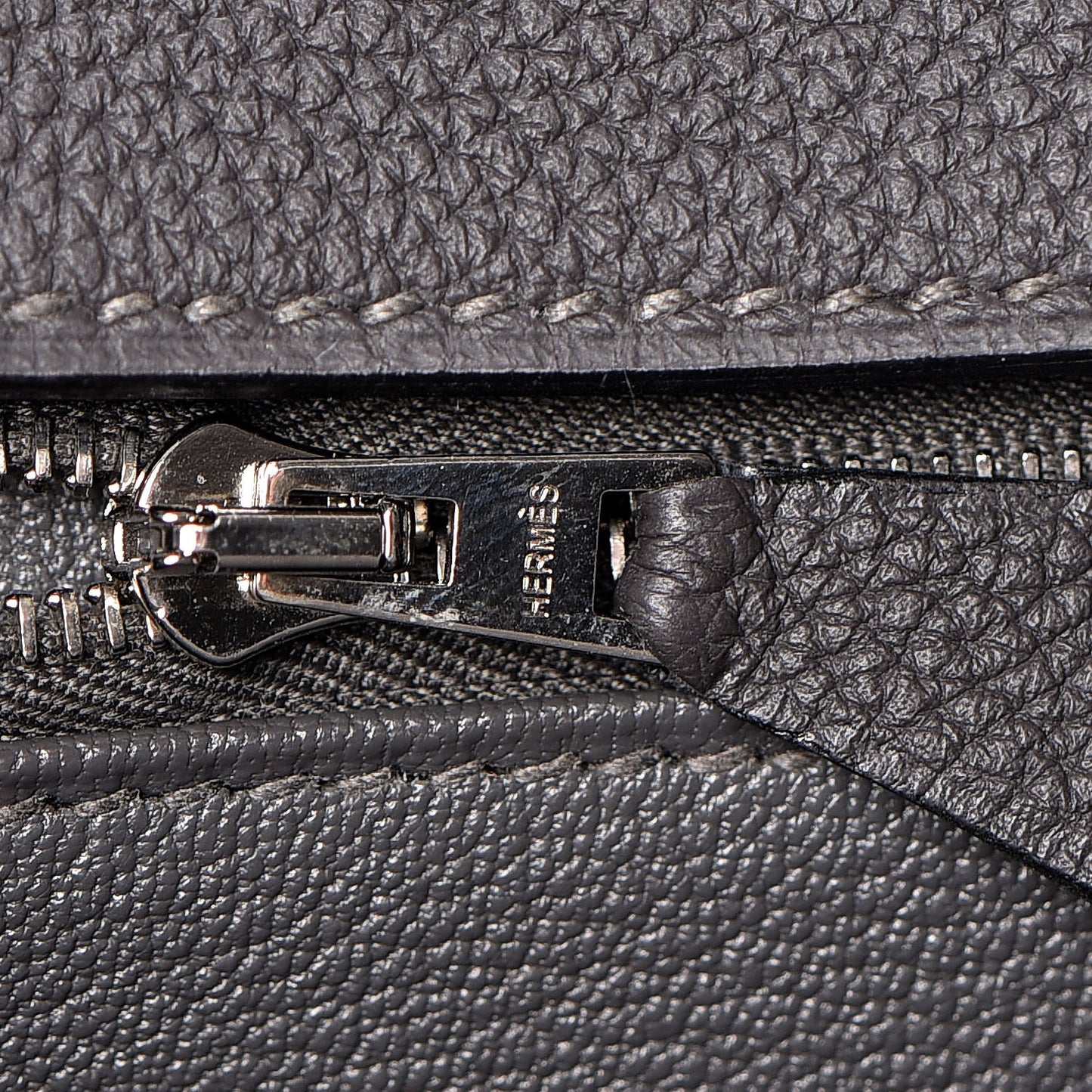 Lambskin Bi-Cabas Grey Cognac