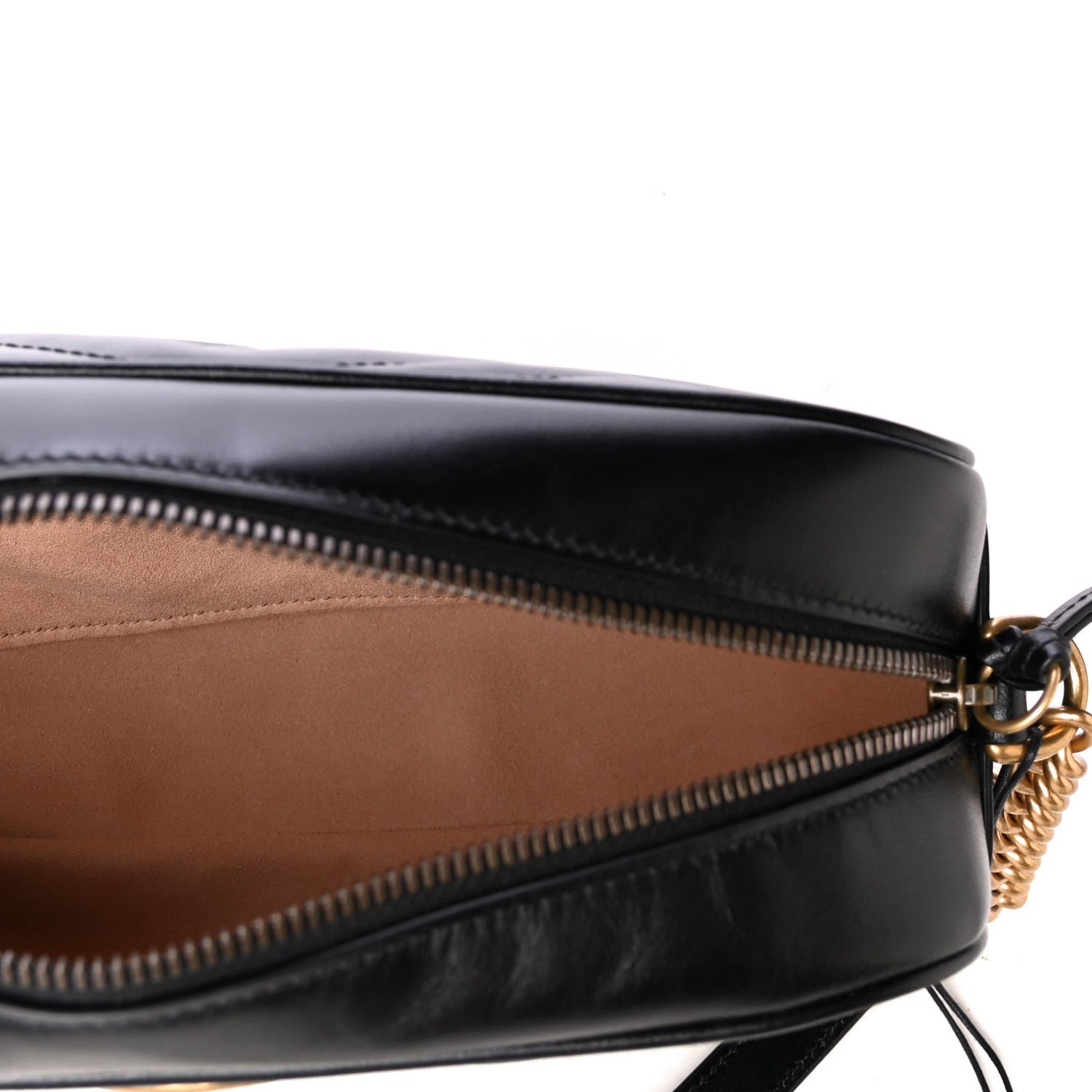 Gucci Calfskin Matelasse Small GG Marmont Chain Shoulder Bag Black 4 of 4