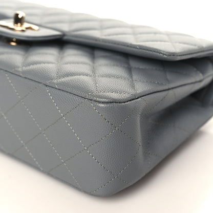 Chanel Caviar Quilted Medium Double Flap Grey 9 of 9
